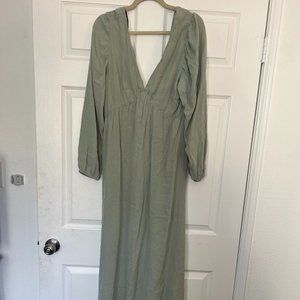 H&M Olive Maxi Dress